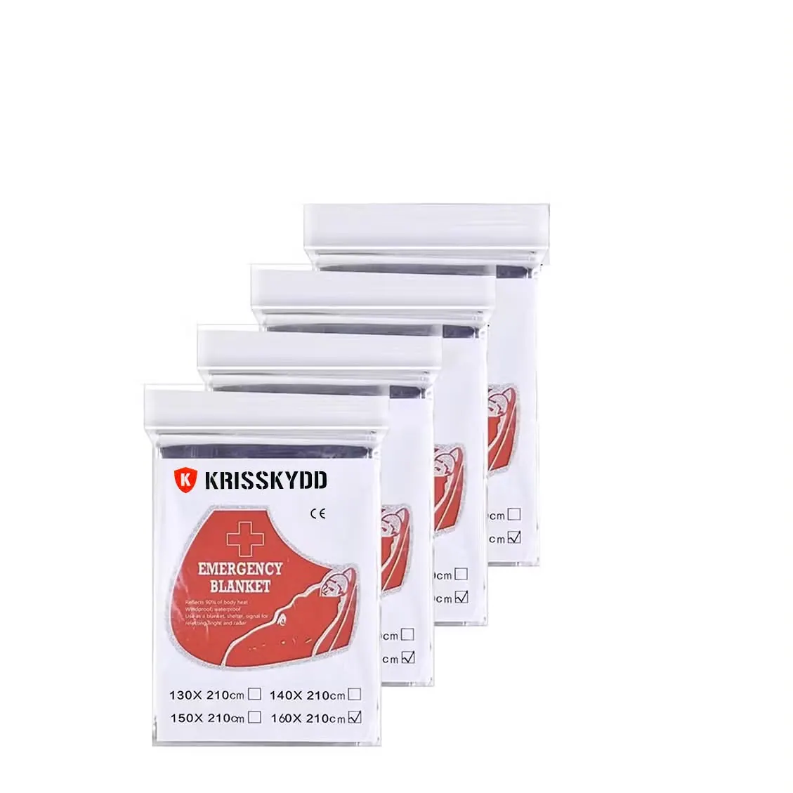 Emergency Blanket XL 4-Pack